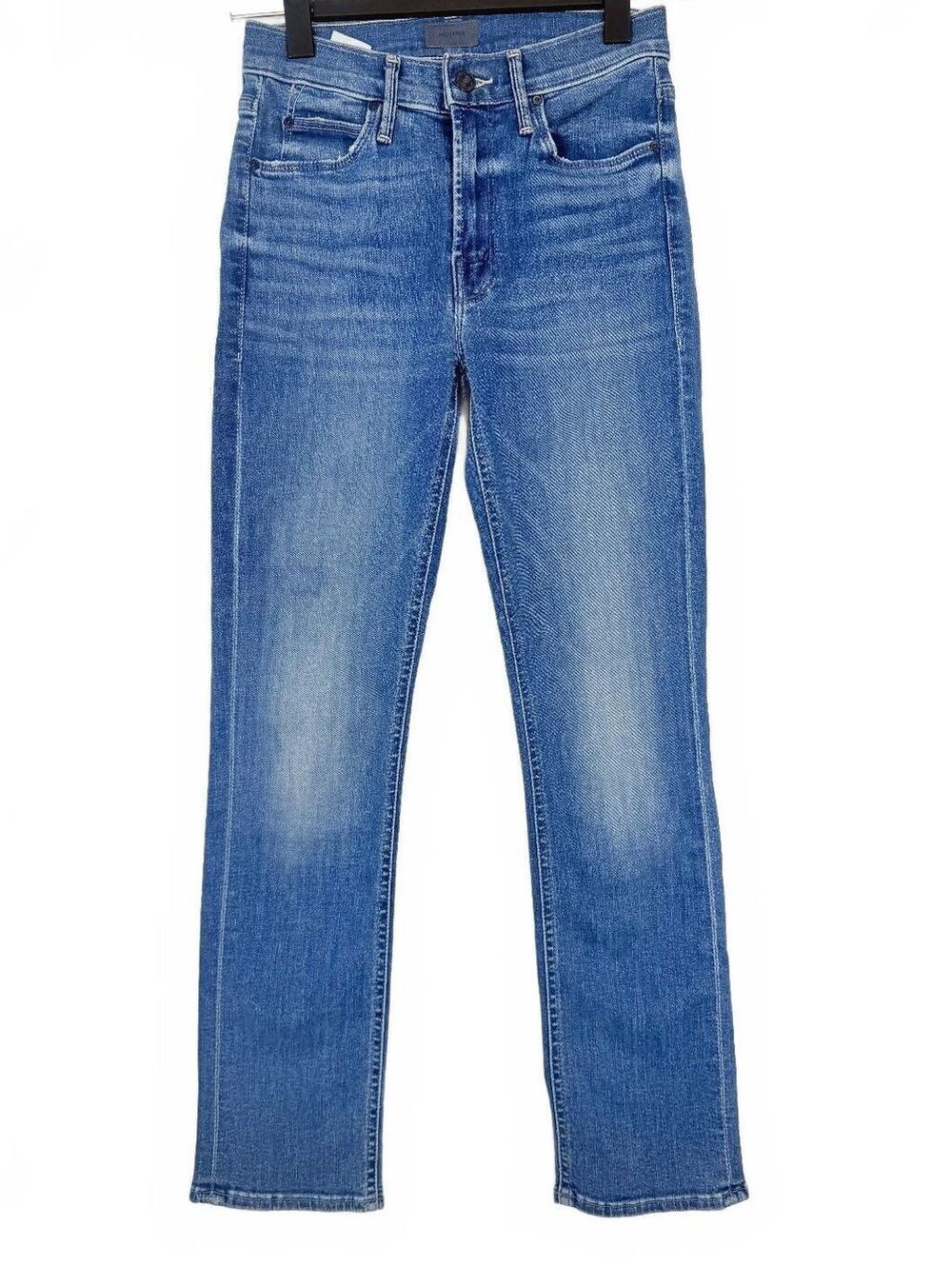 MOTHER The Mid Rise Dazzler Ankle Jeans Wish On A Star Blue Straight Leg Size 23